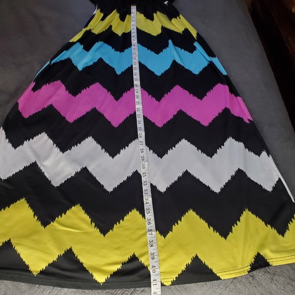 Multi Color Block Maxi Dress in Large - Picture 12 of 15